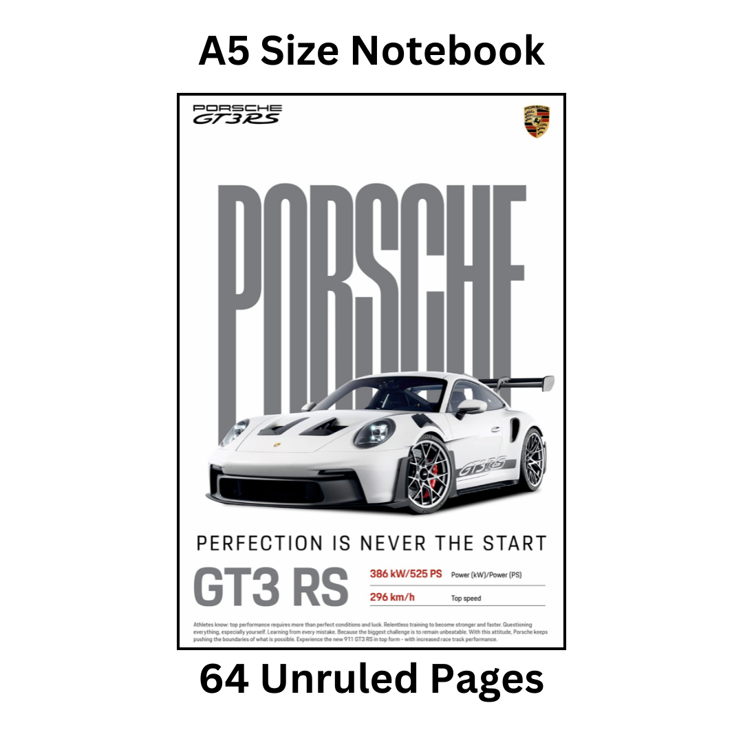 Porche GT3RS Doodle Notebook